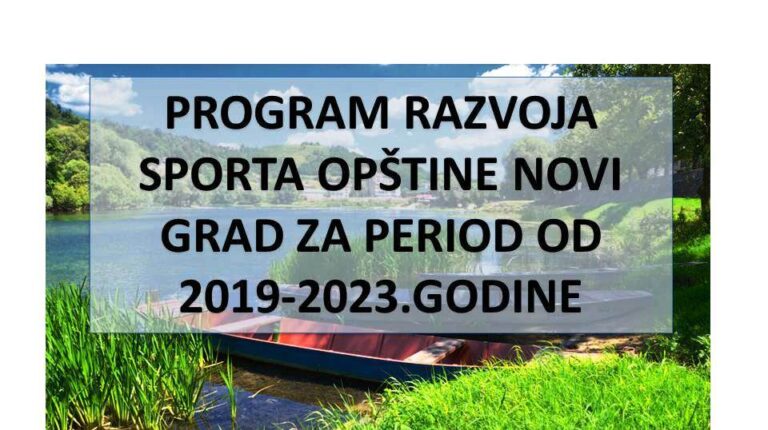 Poziv na Javnu raspravu o Nacrtu Programa razvoja sporta opštine Novi Grad